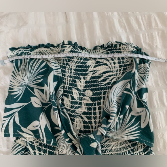 Patrons of Peace Green and White  Smocked Jumpsuit - Picture 12 of 16